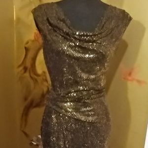 Vince Camuto After 5 Dress Gold and black